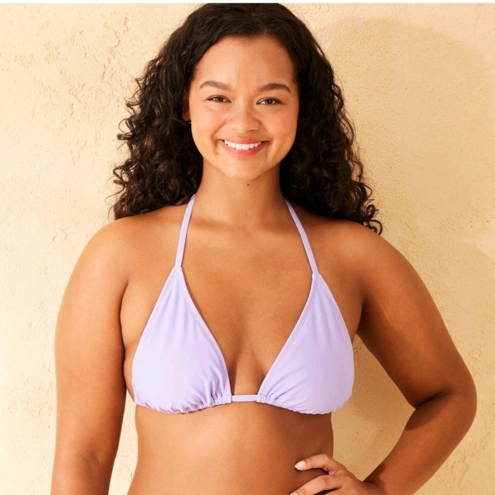 Lavender Triangle Bikini Top